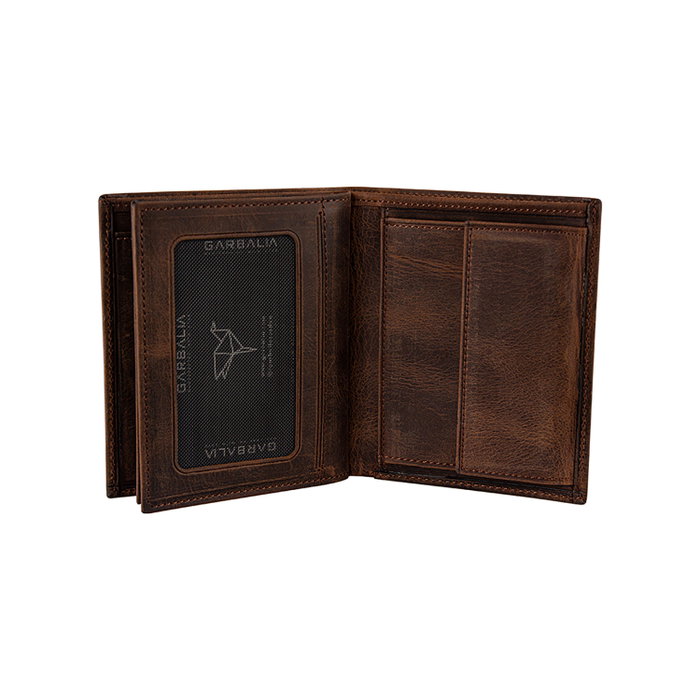 Zoozie Bags Cartera para Hombre Reynosa Crazy Piel Auténtica Marrón 11.5 x 2 x 9.5 cm
